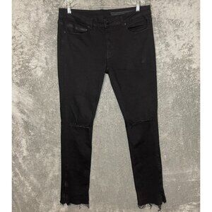 Rockstar Original Men Grunge Streetwear Jaymes Black Stacked Flare Jean 36x35*